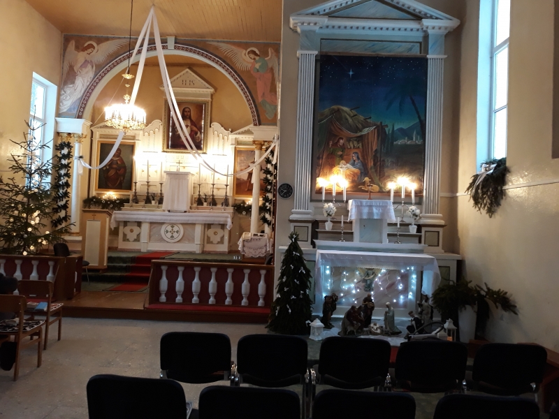 Baznīcas altāris Ziemassvētkos